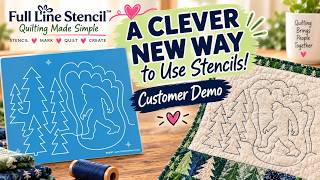 A Clever New Way to Use Full Line Stencils — Customer Demo by Candy Faith!