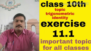 part -7/Trigonometric identities/R D sharma /chapter -11/ class 10th /J P Mishra sir