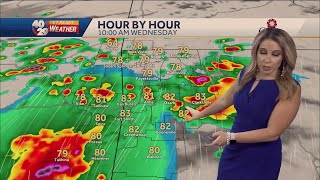 The fist of several rounds of severe weather moves in tonight