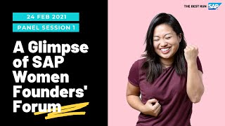 Webinar Panel Discussion - A Glimpse of SAP Women Founders' Forum