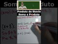 Produtos Notáveis - Produto de Stevin - Muito Fácil! #shorts #matematica #aula #dicas #alunos