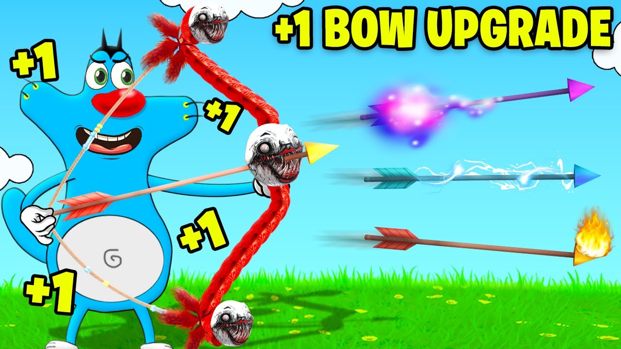 Roblox Oggy Strongest Archer In Bow Simulator With Jack Rock