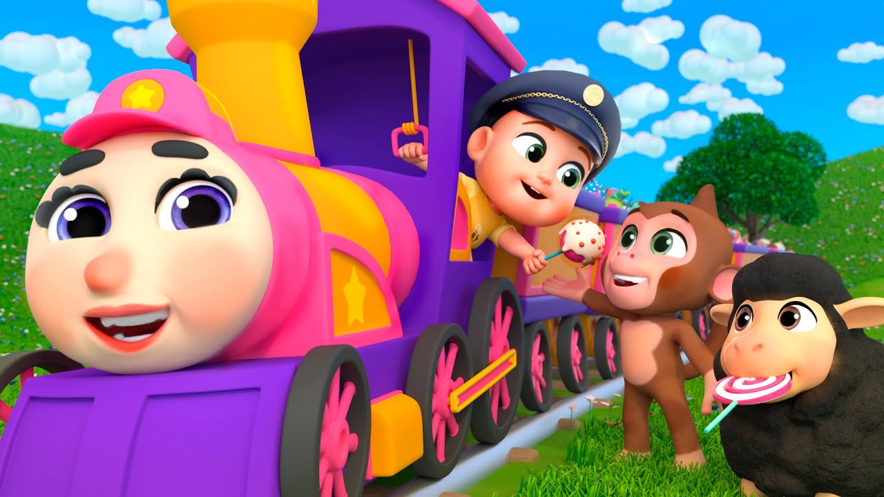 Choo Choo Train with Friendly Animals and MORE Educational Nursery Rhymes & Kids Songs