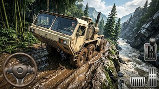 🔥8x8 Military Truck Dangerous Mud Off-Road Challenge 😱 | Bus Simulator Indonesia screenshot 2