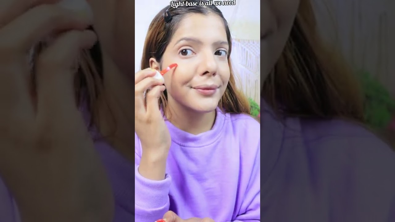 Transforming Myself Into Korean Beauty 💜🌸 / Korean Makeup Look #shorts