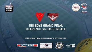 Clarence vs Lauderdale | STJFL U18 Boys GRAND FINAL