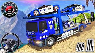 Police Car Transporter | Police Trailer Truck Simulator 3D - Android GamePlay screenshot 1