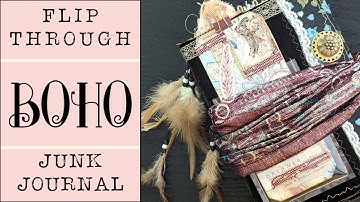 Boho Junk Journal Flip Through | Bohemian Junk Journal Page Ideas