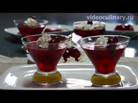 Видео рецепт Желе вишневое