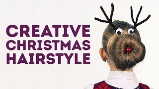 Creative Christmas hairstyle for little girls l 5-MINUTE CRAFTS