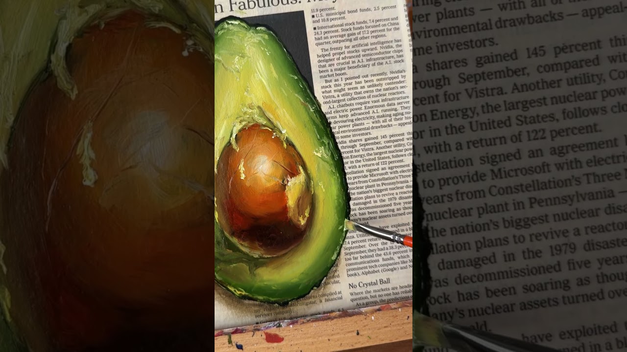 Quick avocado oil painting lesson