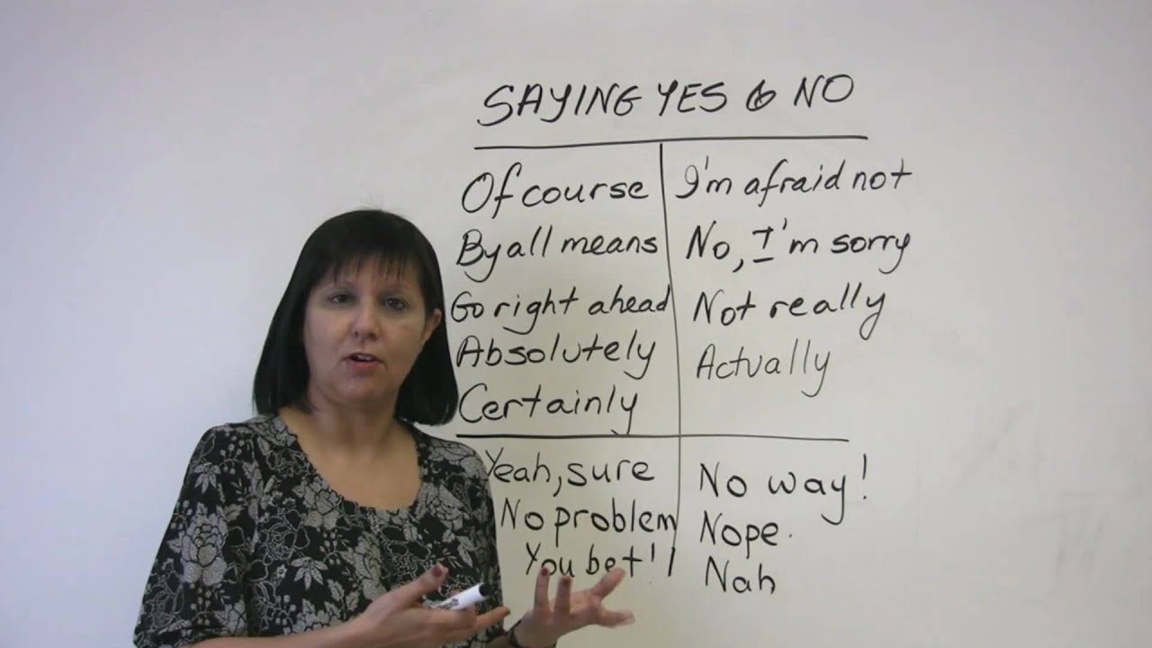 Polite English - Saying Yes and No