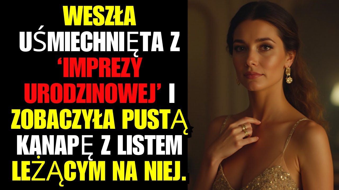 Weszła Uśmiechnięta Z ‘IMPREZY URODZINOWEJ’ I Zobaczyła PUSTĄ KANAPĘ Z LISTEM Leżącym Na Niej...