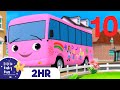 Ten Little Buses! + 2 HOURS of Nursery Rhymes and Kids Songs | Little Baby Bum