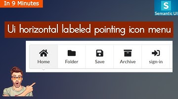 semantic ui labeled pointing icon menu|pointing icon menu|labeled pointing icons website navbar
