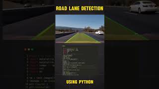 Road lane detection using python #python #shorts #developer #coding #hightech