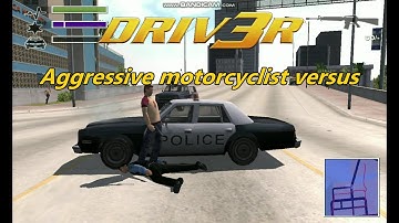 Driv3r. Miami. Aggressive motorcyclist versus .