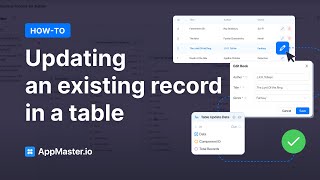 How to update existing records in the table