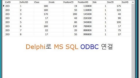 [MS SQL]Connect MS SQL DB to ODBC and write the SQL statement.