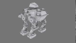 mecha_lowpoly wireframes