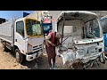 The small truck dangerous accident cabin and frame repairing and full restoration