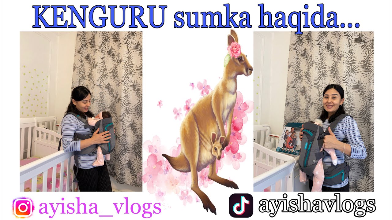 #obzor KENGURU SUMKA CHAQALOQLAR UCHUN ZARARLI VA HAFLIMASMI? 🦘👜🙀 MENING FIKRIM 😇 #ayisha_vlogs