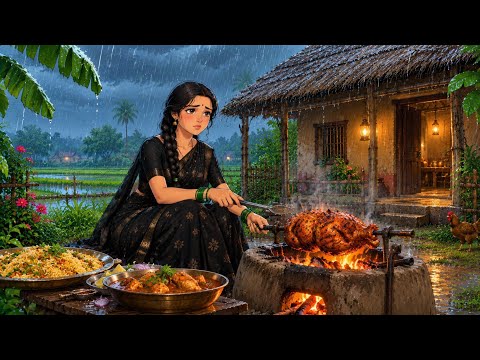 1990s Indian Village Life 🌾 Farm Fresh Cooking, Chicken Tikka & Wild Boar Attack!#villagelife