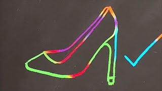 Learn from me how to draw high heels like this, it's simple and beautiful