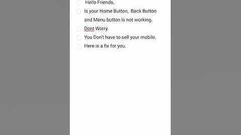 Android Redmi Back, Home and Menu Button Fixed.