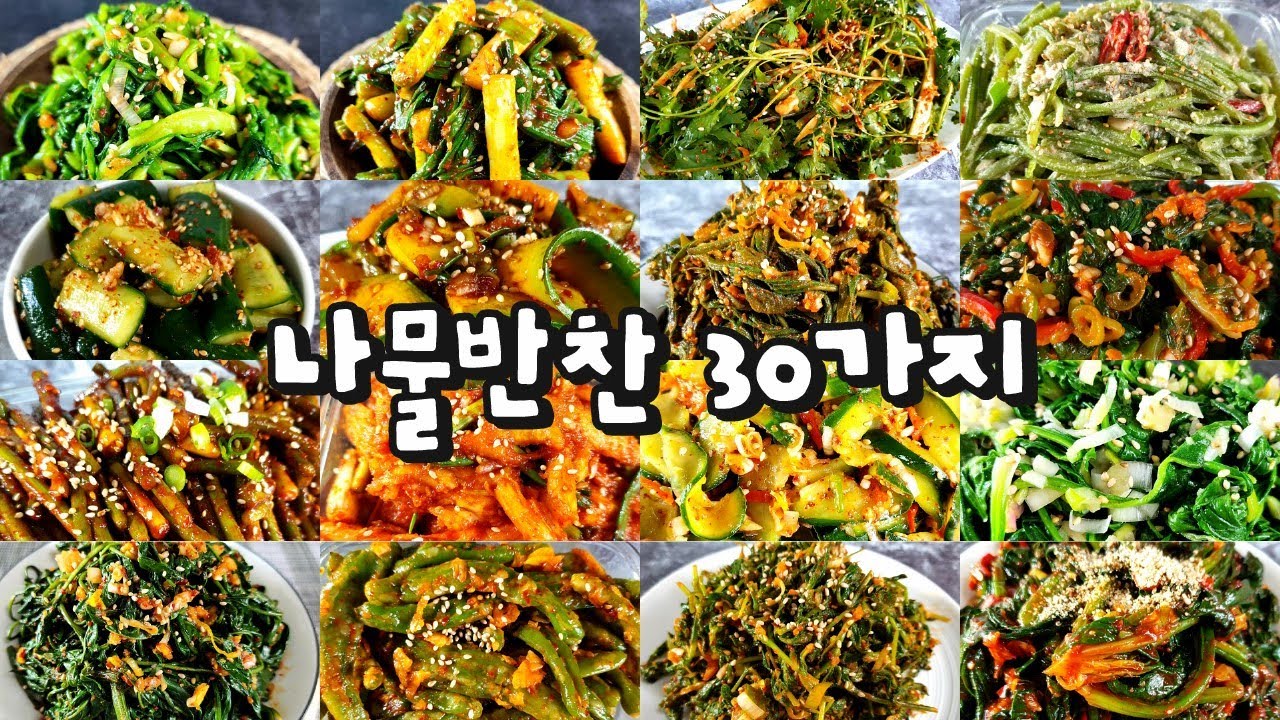 반찬 고민 끝! 나물반찬30가지/반찬/밑반찬/도시락/dishes recipe