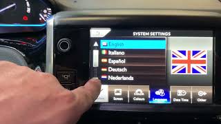 Peugeot 2008 change menu language