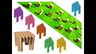 Attività didattica della classe 4E Design del Liceo Artistico Tartaglia Olivieri. Gli alunni hanno costruito questi sgabelli senza colla o 