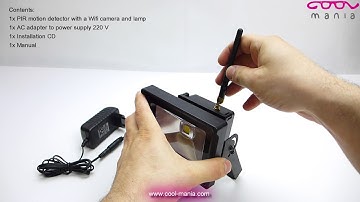 PIR camera wifi with HD + Outdoor LED reflector + motion detection (www.cool-mania.com)