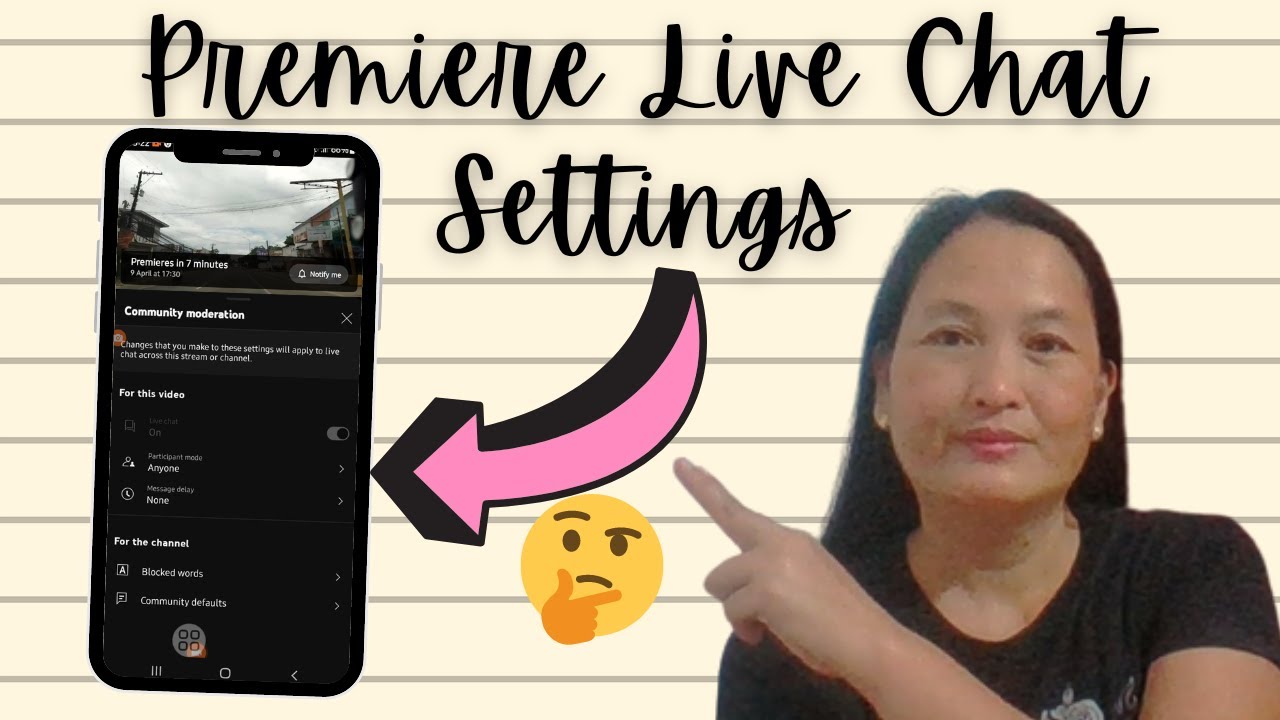 Premiere Live Chat Settings on YouTube using Mobile! 