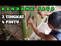 Kandang Jago 2 Tingkat 4 Pintu Full Bambu