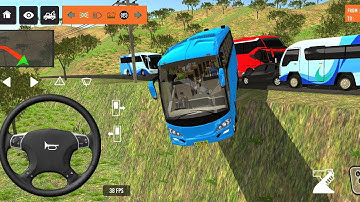 2024 Indonesia Bus Simulator Full Traffic Driving Hill Road Offroad Android New Gameplay |#584