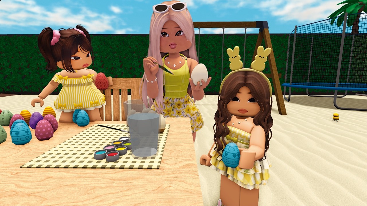Actividad de Pascua Con Mis Hijas En Bloxburg Roblox