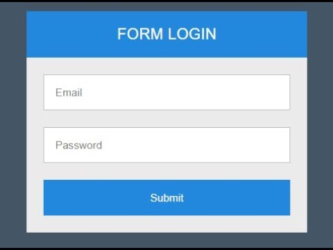 Simple Login Form in PHP AND MYSQL