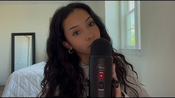 trying asmr again | repeating trigger words (whispering, mouth sounds, & tracing)