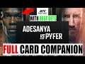 LIVE COMPANION WITH BEST BETS | UFC Fight Night Adesanya vs Pyfer