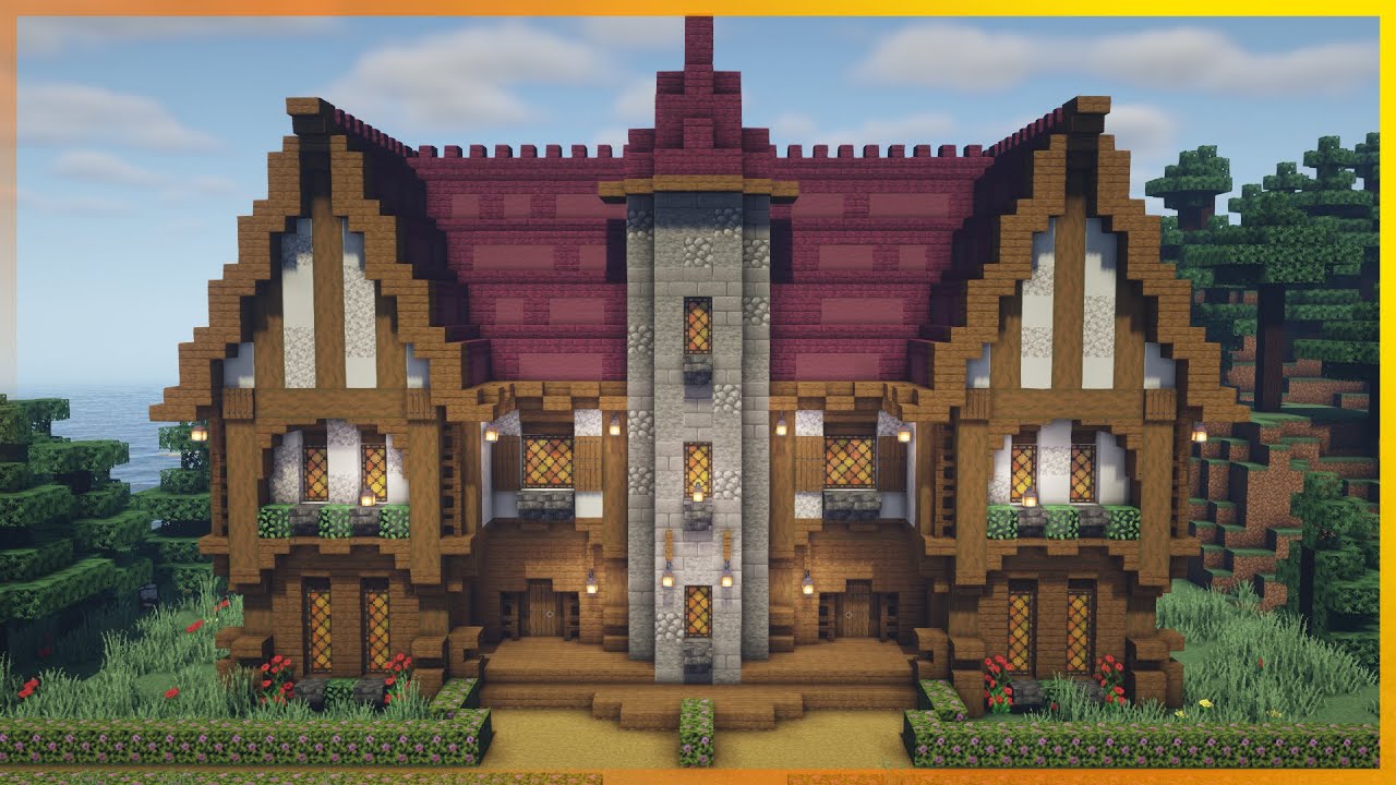 Minecraft: How to Build a Large Medieval House 