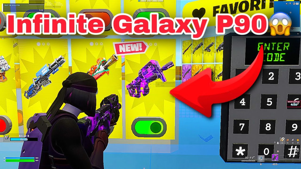 Fortnite ALL Weapons & Vehicles 1v1 How To Get The GALAXY Infinite P90😱!!