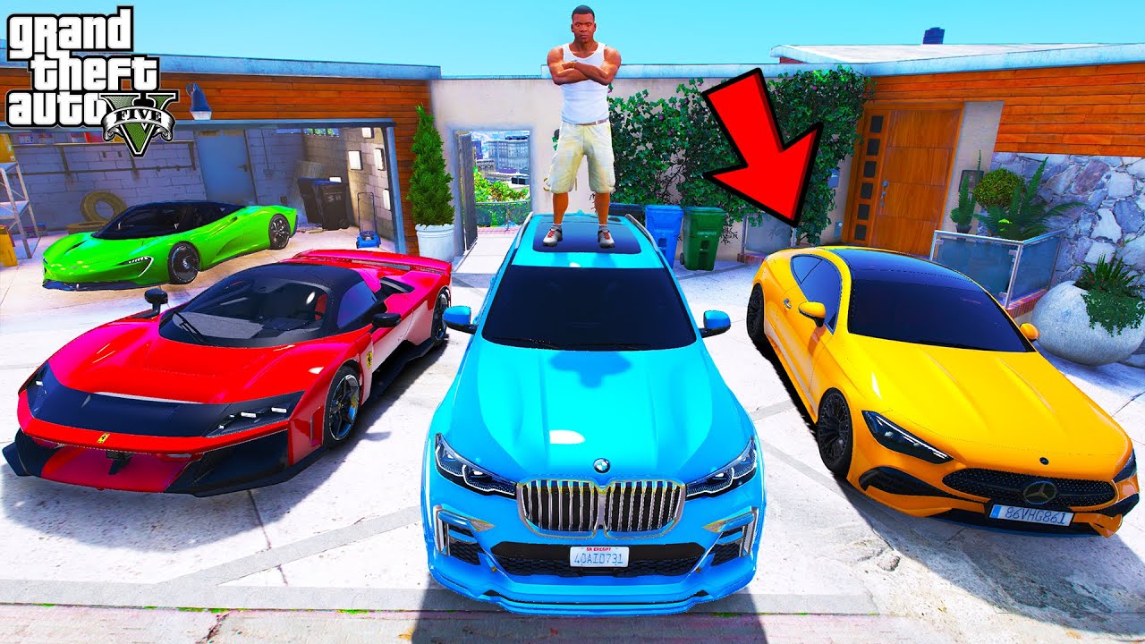 Franklin Collecting God Supercars in GTA 5 | SHINCHAN and CHOP