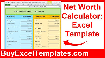 Net Worth Calculator Excel Spreadsheet: How to calculate personal net worth in Excel template