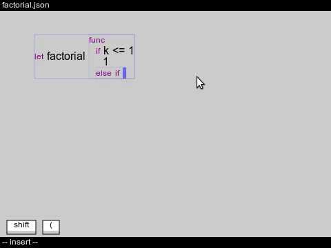 Factorial in lisp-editor