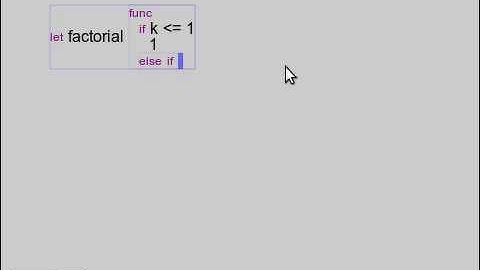 Factorial in lisp-editor