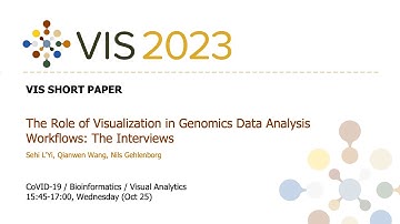The Role of Visualization in Genomics Data Analysis Workflows: The Interviews - Fast Forward | VIS