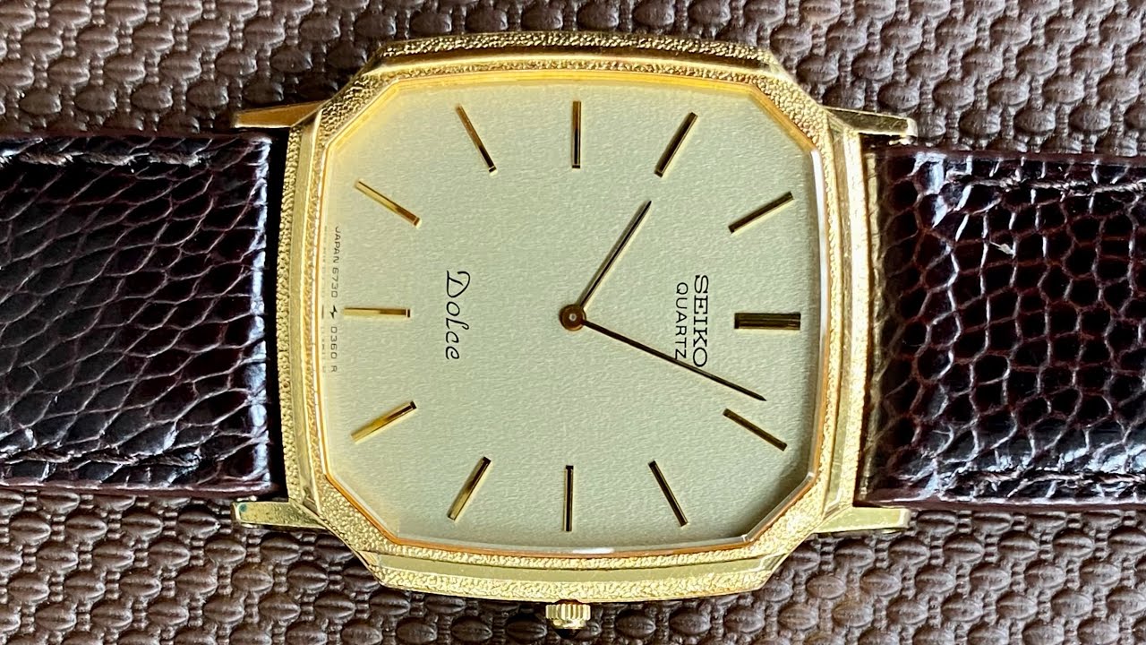 Vintage January 1991 Seiko 6730-5190 Quartz Dolce Fancy Hammered