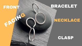 How to Make Front Facing Clasp for Necklace and Bracelet | Easy Jewelry Making Large Hoop Clasp