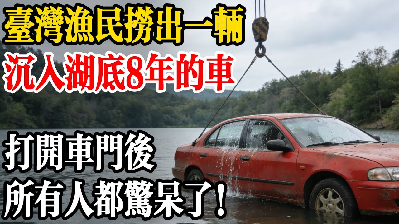 台灣漁民打撈出一輛沉入湖底 8 年的車，打開車門後，所有人都驚呆了！